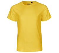 Neutral Kurzärmliges Kinder T-Shirt aus Bio-Fairtrade-Baumwolle - Gelb | 116/122