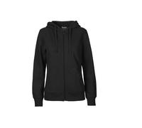 NEUTRAL LADIES HOODIE WITH ZIP XS BLACK