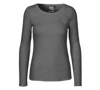 NEUTRAL LADIES LONG SLEEVE TEE-SHIRT XS DARK HEATHER