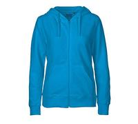 Neutral Damen Zip-Hoodie mit Kapuze Saphir Größe S