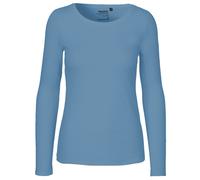 Neutral Langärmeliges Damen T-Shirt aus Bio-Fairtrade-Baumwolle - Dusty indigo | M
