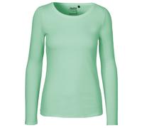 Neutral Langärmeliges Damen T-Shirt aus Bio-Fairtrade-Baumwolle - Dusty mint | 2XL