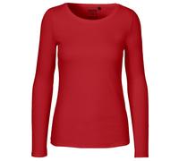 Neutral Langärmeliges Damen T-Shirt aus Bio-Fairtrade-Baumwolle - Rot | XL