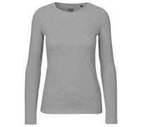 Neutral Langärmeliges Damen T-Shirt aus Bio-Fairtrade-Baumwolle - Sport grau | XS