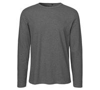 Neutral Langärmeliges Herren T-Shirt aus Bio-Fairtrade-Baumwolle - Dunkel meliert | 3XL