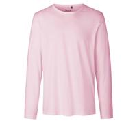 Neutral Langärmeliges Herren T-Shirt aus Bio-Fairtrade-Baumwolle - Hellrosa | 3XL