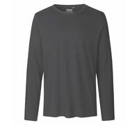 Neutral Langärmeliges Herren T-Shirt aus Bio-Fairtrade-Baumwolle - Kohle | 2XL