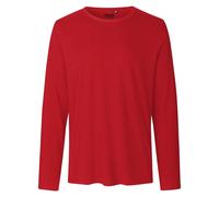 Neutral Langärmeliges Herren T-Shirt aus Bio-Fairtrade-Baumwolle - Rot | 2XL