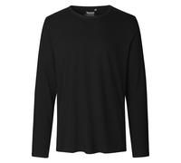 Neutral Bio-Herren-Langarmshirt mit Rundhalsaussschnitt schwarz, Gr. 3XL