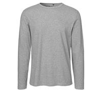 Neutral Langärmeliges Herren T-Shirt aus Bio-Fairtrade-Baumwolle - Sport grau | 5XL
