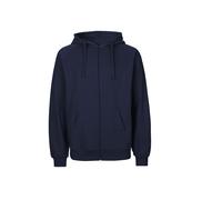 NEUTRAL MENS HOODIE WITH ZIP XS NAVY