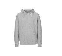 NEUTRAL MENS HOODIE WITH ZIP XS SPORT GREY