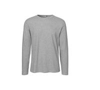 Neutral Bio-Herren-Langarmshirt mit Rundhalsaussschnitt grau, Gr. S