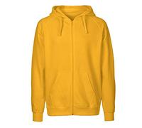 Neutral Herren Zip-Hoodie Gelb Größe M