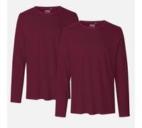 Neutral® Neutral Doppelpack Long Sleeve Shirt Herren - Bio-Baumwolle Bordeaux S