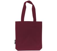 Neutral Stoff-Einkaufstasche aus Bio-Fairtrade-Baumwolle - Bordeaux