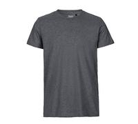 Neutral® Unisex T-Shirt Fitted Körpernah von Neutral Bio Baumwolle Dunkelgrau Meliert M