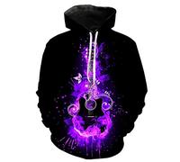 Neutrale Musik Gitarre E-Gitarre Schlagzeug Set Street Singer Bar Singen Hip Hop Rap Band Lässiges Sweatshirt Langarm Hoodie Pullover Sweatshirt