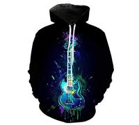 Neutrale Musik Gitarre E-Gitarre Schlagzeug Set Street Singer Bar Singen Hip Hop Rap Band Lässiges Sweatshirt Langarm Hoodie Pullover Sweatshirt