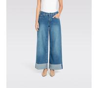 MAC Wide Leg Jeans mit 5-Pocket-Design Modell 'Nevada' in Dunkelblau, Größe 34