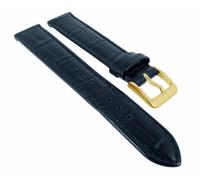 Nevada Uhrenarmband Kalbsleder Kroko-Prägung Dunkelblau - Kurze Länge 25730G