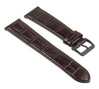Nevada Uhrenarmband Kalbsleder Kroko-Prägung Dunkelbraun 25740B