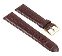 Nevada Uhrenarmband Kalbsleder Kroko-Prägung Rotbraun 25733G