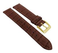 Nevada Uhrenarmband Kalbsleder Kroko-Prägung Rotbraun - Kurze Länge