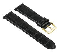 Nevada Uhrenarmband Kalbsleder Kroko-Prägung schwarz 25752G