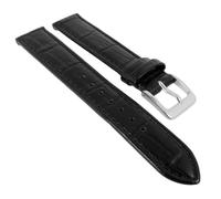 Nevada Uhrenarmband Kalbsleder Kroko-Prägung schwarz - Kurze Länge