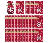 Nevalerra Zugband Für Weihnachtsgeschenke | 50 Stück Wiederverwendbare Bunte Festtags Party Gastgeschenk | Weihnachts Snack Verpackungs,Für Erwachsene Liebhaber Freunde