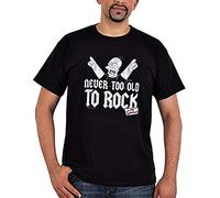 Never Too Old to Rock Men's T-Shirt Unisex Black Tee XL