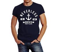 Neverless Cooles Herren T-Shirt Anker Slim Fit