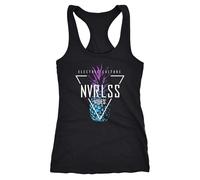 Neverless® Damen Tank-Top Ananas Dreieck Triangle Pineapple Electronic Culture Racerback Schwarz L