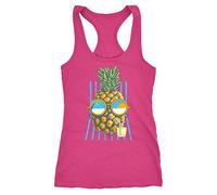 Neverless Damen Tank-Top Chilling Ananas Racerback Alt-rosa XL