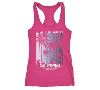 Neverless® Damen Tank-Top Los Angeles California USA Sommer Bedruckt Print Surfing Fitness Racerback Alt-rosa S