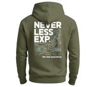 Neverless® Herren Hoodie Backprint Outdoor Expedition Motiv Kapuzen-Pullover Männer Fashion Streetstyle