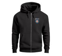 Neverless® Herren Sweatjacke mit Kapuze Zip Hoodie Hawaii Print Tribal Zipjacke Männer Fashion Streetstyle Schwarz XL