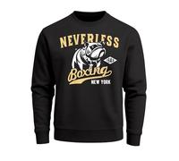 Neverless Herren Sweatshirt Boxing Boxer Hund Dog Pullover Rundhalspullover für Männer