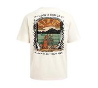 Neverless® Herren T-Shirt - Alway by Your Side - Oversized Relaxed Fit Sommer Fashion Streetstyle Hell-beige XL