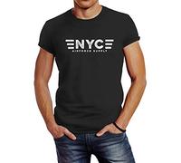 Neverless® Herren T-Shirt Aufdruck NYC New York City Airforce Supply Army Print anthrazit XXL