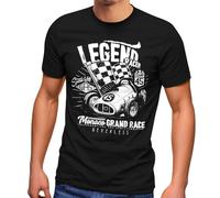 Neverless® Herren T-Shirt Auto Rennen Legend Racer Hotrod Oldschool Oldtimer Fashion Streetstyle Schwarz XL