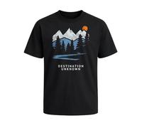 Neverless® Herren T-Shirt - Destination Unknown - Printshirt Oversized Relaxed Fit Sommer Fashion Streetstyle Schwarz L