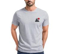 Neverless® Herren T-Shirt Logo Print Wald Silhouette Natur Aufdruck Outdoor Fashion Basicshirt Streetstyle