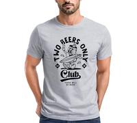 Neverless® Herren T-Shirt Printshirt Comic Style Bier Spruch Sommer Fashion Streetstyle Grau M