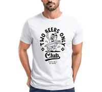 Neverless® Herren T-Shirt Printshirt Comic Style Bier Spruch Sommer Fashion Streetstyle Weiss M
