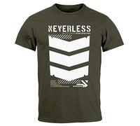 Neverless® Herren T-Shirt Techwear Trend Motive Japanese Streetstyle Military Fashion Fashion Streetstyle Army XXL