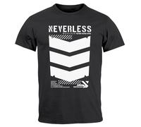 Neverless® Herren T-Shirt Techwear Trend Motive Japanese Streetstyle Military Fashion Fashion Streetstyle Dunkelgrau XL