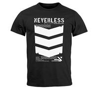 Neverless® Herren T-Shirt Techwear Trend Motive Japanese Streetstyle Military Fashion Fashion Streetstyle schwarz M