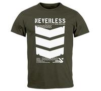 Neverless® Herren T-Shirt Techwear Trend Motive Japanese Streetstyle Military Fashion Fashion Streetstyle Army L